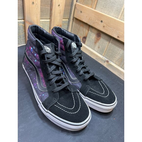 Vans Cosmic Galaxy Print Sk8-Hi Sneakers Mens 9 Womens 10.5 Black/Purple - Picture 2 of 10